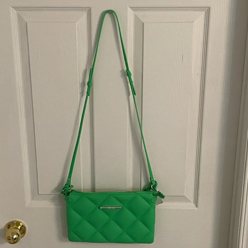 💚 PETITE JOLIE💚 Green Quilted Shoulder BAC - Picture 5 of 10